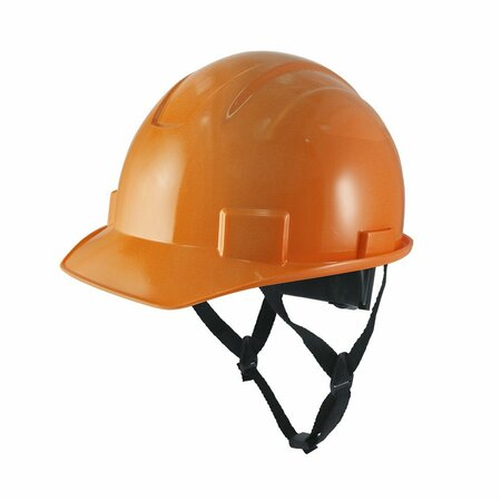 GE Cap Style Non-Vented Hard Hat, 4-Point Adjustable Ratchet Suspension, Orange GH327O